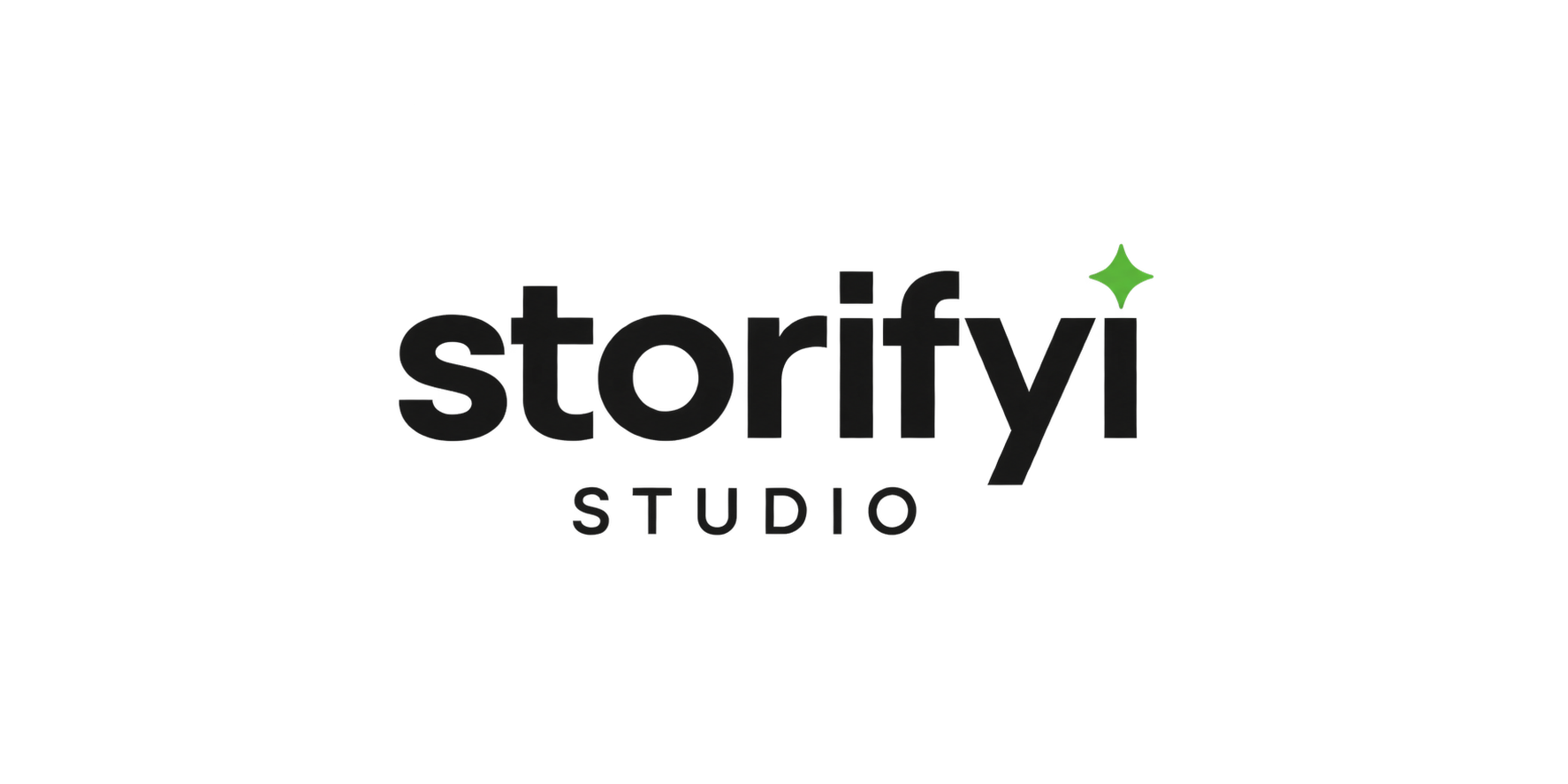 Storifyi Studio — green sparkle logo